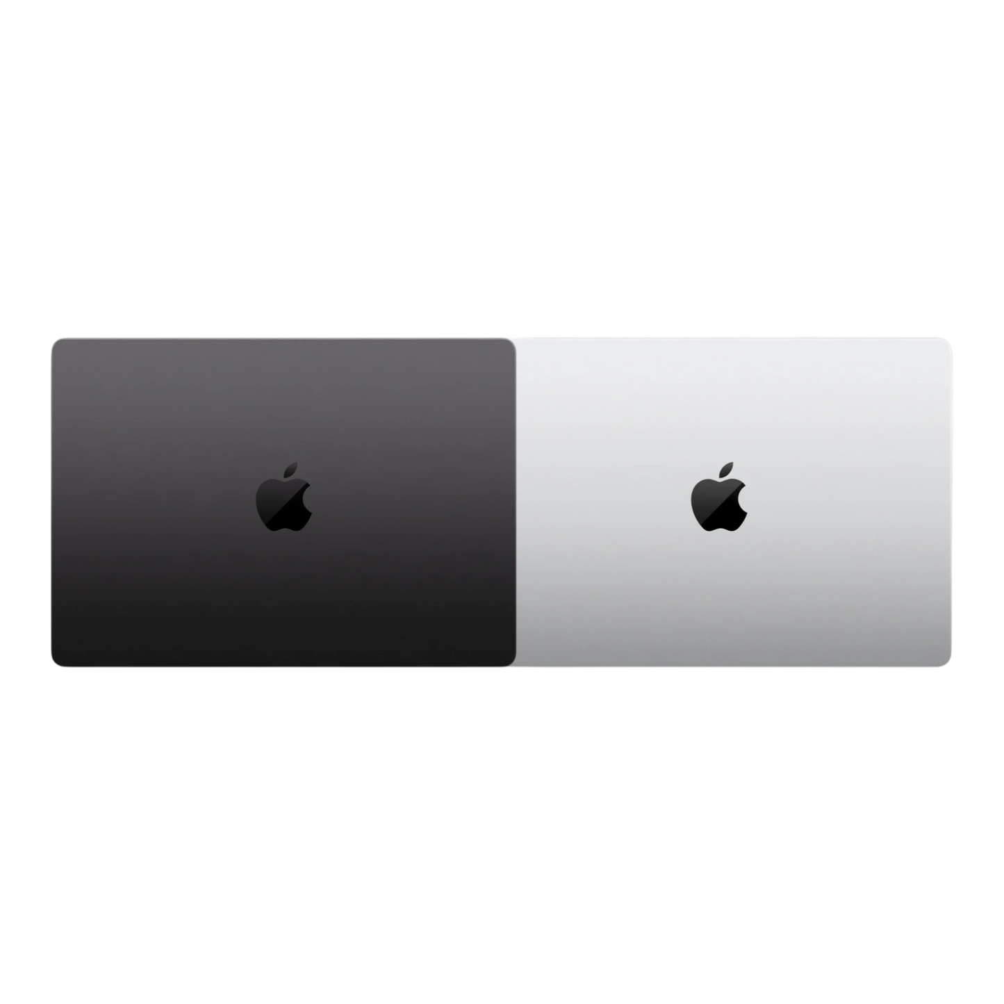 Dual-color Apple MacBook Pro in space black and silver.