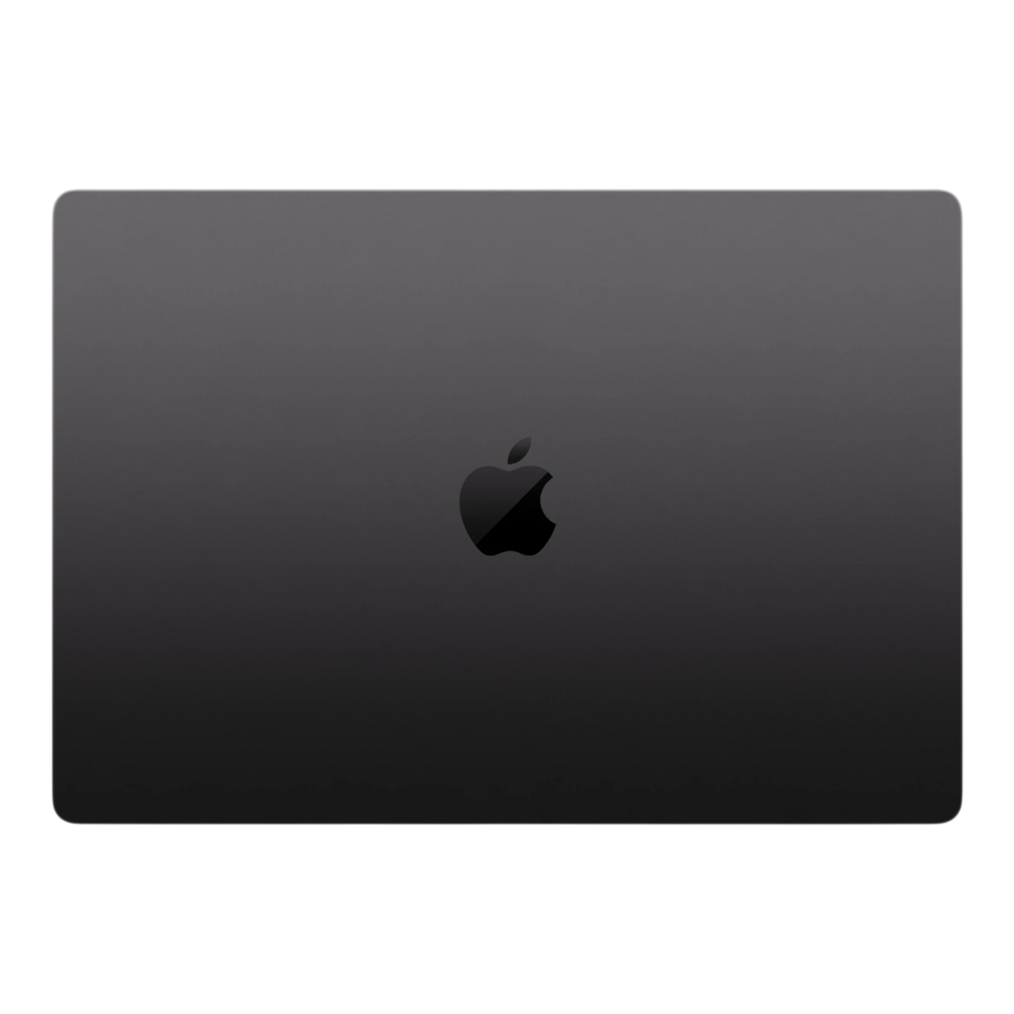 Apple MacBook Pro 16-inch in Space Black with logo on the top cover, featuring M5 Max chip.