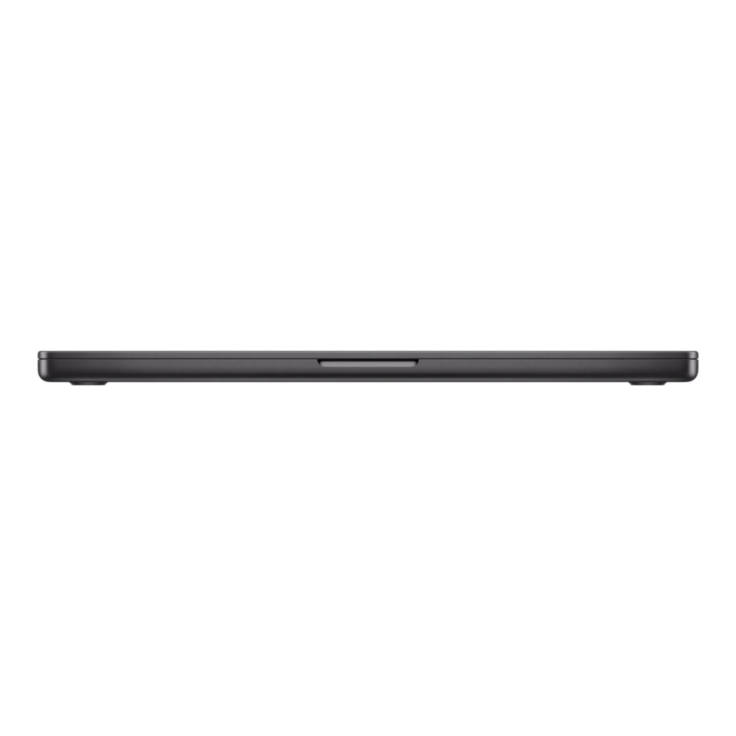 MacBook Pro 16-inch in Space Black, showcasing a sleek side profile design.