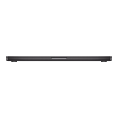 MacBook Pro 16-inch in Space Black, showcasing a sleek side profile design.