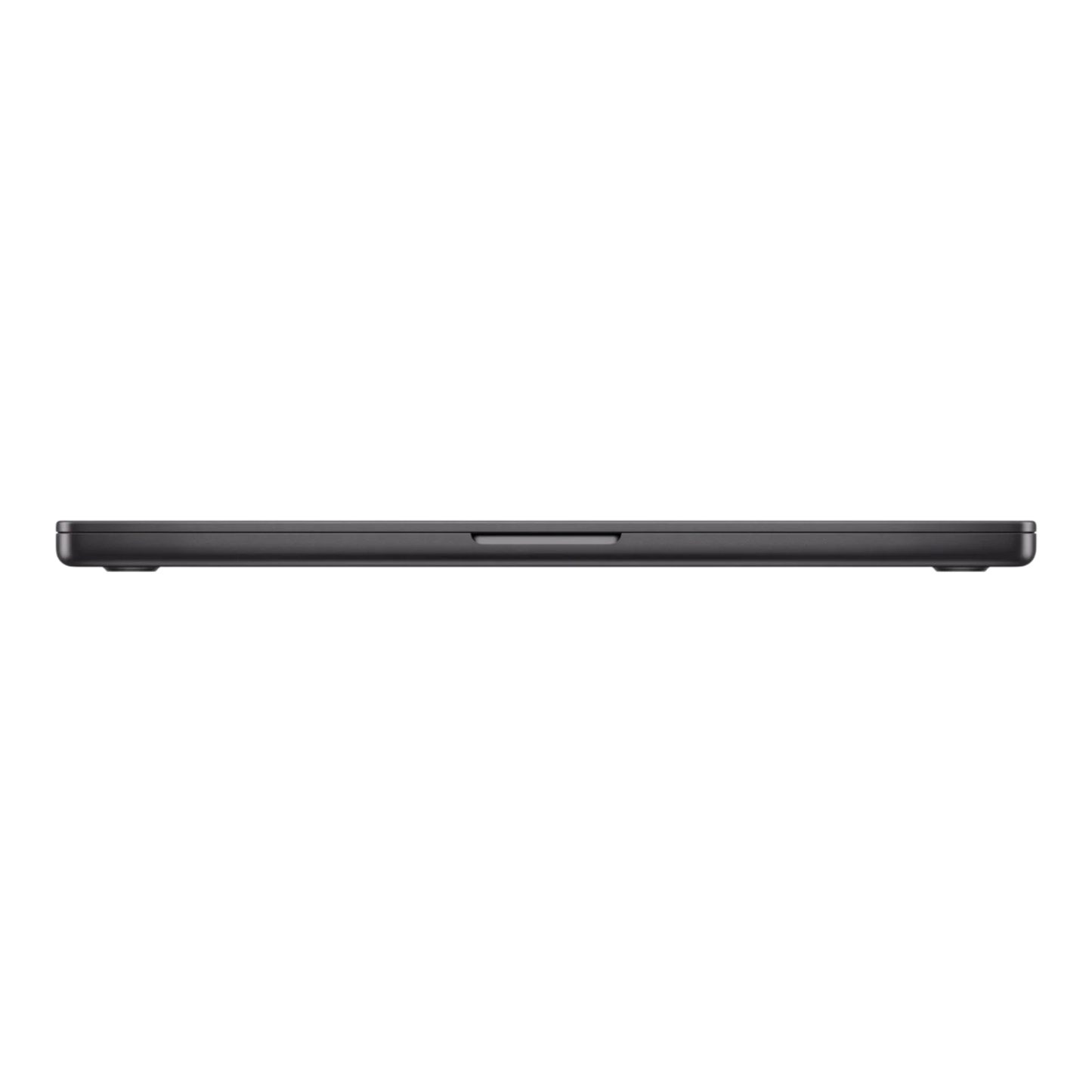 MacBook Pro 16-inch in Space Black, showcasing a sleek side profile design.