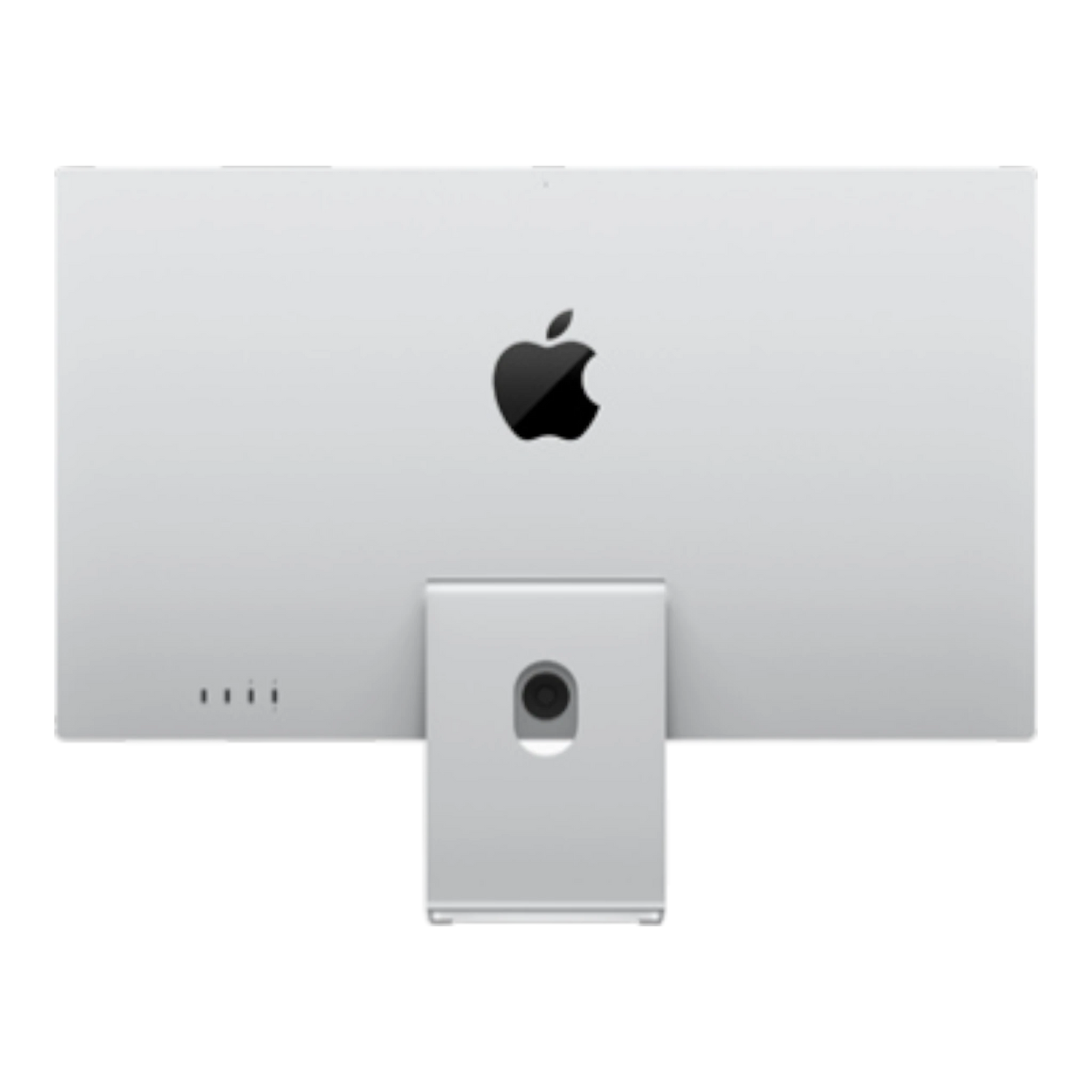 Back view of Apple Studio Display with a tilt-adjustable stand.