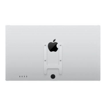 Apple Studio Display VESA mount adapter attached to the back of the monitor.
