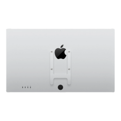 Apple Studio Display VESA mount adapter attached to the back of the monitor.