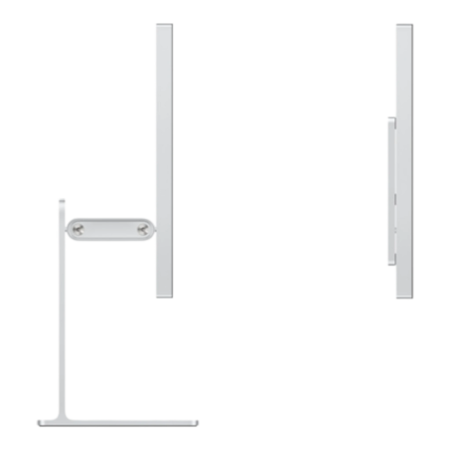 Tilt and height-adjustable stand for the Studio Display XDR, showcasing sleek design and robust mounting options.