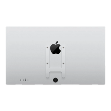 Back view of an Apple Studio Display with a VESA mount adapter attached.