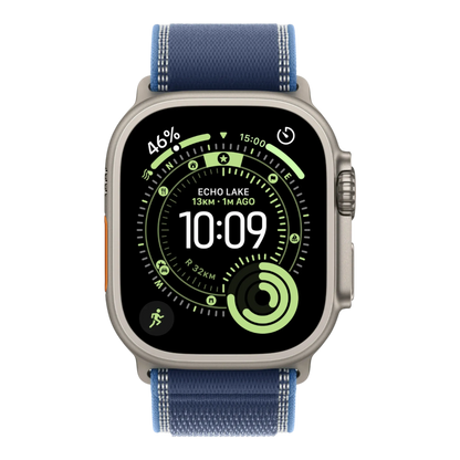 Apple Watch Ultra 3 GPS + Cellular, 49mm Natural Titanium Case with Blue/Bright Blue Trail Loop - M/L 45676e-4.myshopify.com Apple Apple Watch Ultra 3 GPS + Cellular, 49mm Natural Titanium Case with Blue/Bright Blue Trail Loop - M/L 45676e-4.myshopify.com Apple