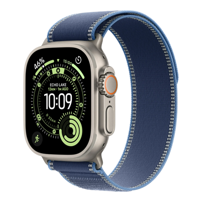 Apple Watch Ultra 3 GPS + Cellular, 49mm Natural Titanium Case with Blue/Bright Blue Trail Loop - M/L 45676e-4.myshopify.com Apple Apple Watch Ultra 3 GPS + Cellular, 49mm Natural Titanium Case with Blue/Bright Blue Trail Loop - M/L 45676e-4.myshopify.com Apple