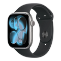 Apple Watch Series 11 GPS, 46mm Space Gray Aluminum Case with Black Sport Band - S/M