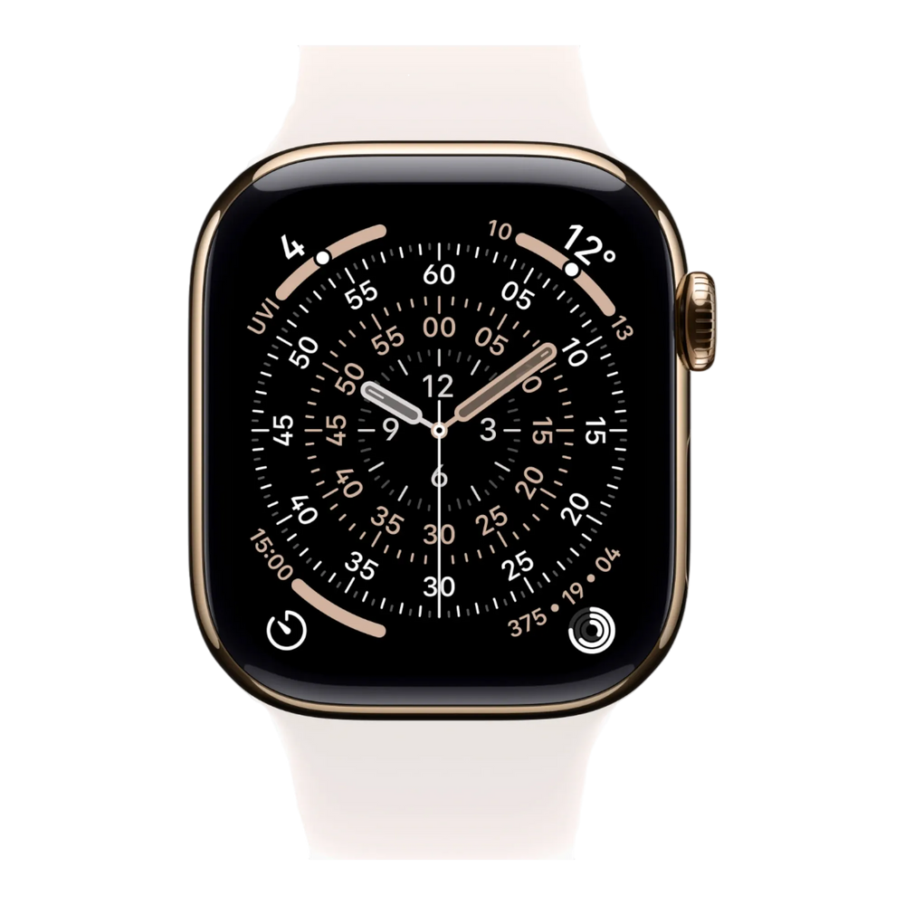 Apple Watch Series 11 GPS + Cellular, 42mm Gold Titanium Case with Light Blush Sport Band - S/M 45676e-4.myshopify.com Apple Apple Watch Series 11 GPS + Cellular, 42mm Gold Titanium Case with Light Blush Sport Band - S/M 45676e-4.myshopify.com Apple