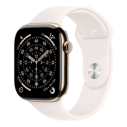 Apple Watch Series 11 GPS + Cellular, 46mm Gold Titanium Case with Light Blush Sport Band - M/L 45676e-4.myshopify.com Apple Apple Watch Series 11 GPS + Cellular, 46mm Gold Titanium Case with Light Blush Sport Band - M/L 45676e-4.myshopify.com Apple