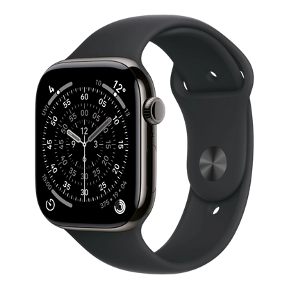 Apple Watch Series 11 GPS + Cellular, 46mm Slate Titanium Case with Black Sport Band - M/L 45676e-4.myshopify.com Apple Apple Watch Series 11 GPS + Cellular, 46mm Slate Titanium Case with Black Sport Band - M/L 45676e-4.myshopify.com Apple