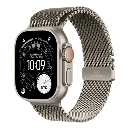 Apple Watch Ultra 3 GPS + Cellular, 49mm Natural Titanium Case with Natural Titanium Milanese Loop - Small 45676e-4.myshopify.com Apple Apple Watch Ultra 3 GPS + Cellular, 49mm Natural Titanium Case with Natural Titanium Milanese Loop - Small 45676e-4.myshopify.com Apple
