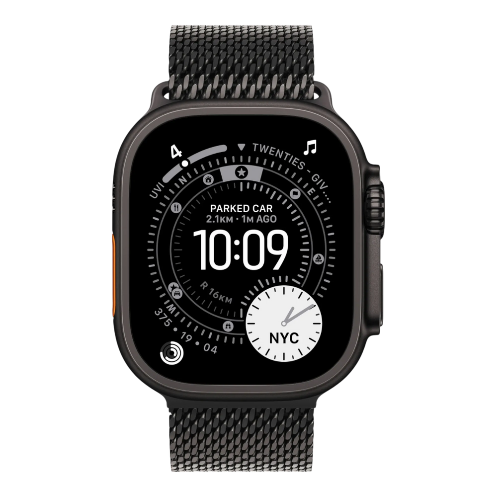 Apple Watch Ultra 3 GPS + Cellular, 49mm Black Titanium Case with Black Titanium Milanese Loop - Medium 45676e-4.myshopify.com Apple Apple Watch Ultra 3 GPS + Cellular, 49mm Black Titanium Case with Black Titanium Milanese Loop - Medium 45676e-4.myshopify.com Apple