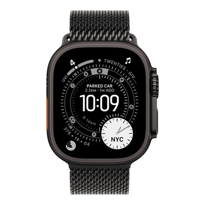 Apple Watch Ultra 3 GPS + Cellular, 49mm Black Titanium Case with Black Titanium Milanese Loop - Medium 45676e-4.myshopify.com Apple Apple Watch Ultra 3 GPS + Cellular, 49mm Black Titanium Case with Black Titanium Milanese Loop - Medium 45676e-4.myshopify.com Apple