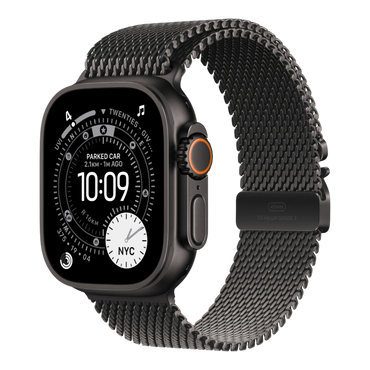 Apple Watch Ultra 3 GPS + Cellular, 49mm Black Titanium Case with Black Titanium Milanese Loop - Small 45676e-4.myshopify.com Apple Apple Watch Ultra 3 GPS + Cellular, 49mm Black Titanium Case with Black Titanium Milanese Loop - Small 45676e-4.myshopify.com Apple