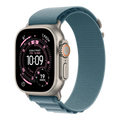 Apple Watch Ultra 3 GPS + Cellular, 49mm Natural Titanium Case with Light Blue Alpine Loop - Medium